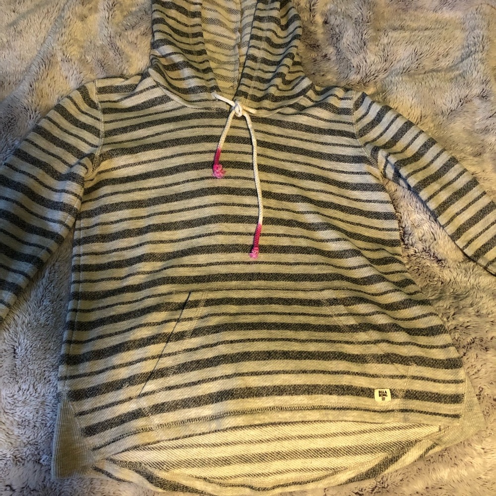 Billabong Size Small Striped Fitted Hoodie